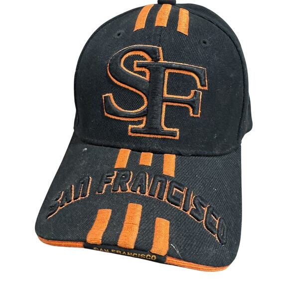 San Francisco Giants City Hunter Black Orange Strap Back SF Bay MLB - NL - Picture 1 of 4